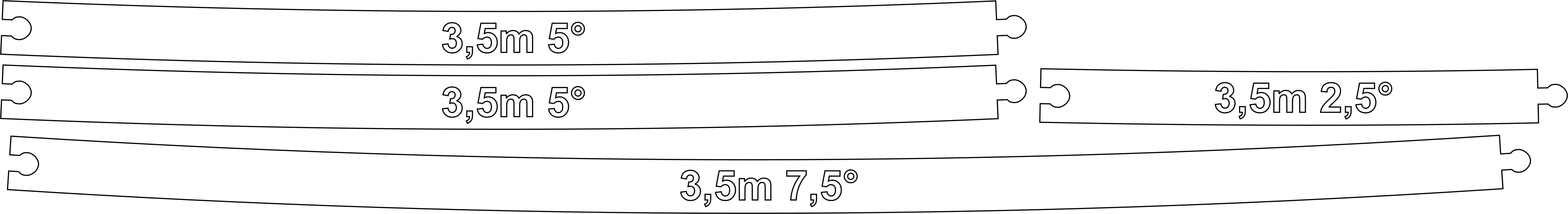 Radius Schablonen 3,50 m